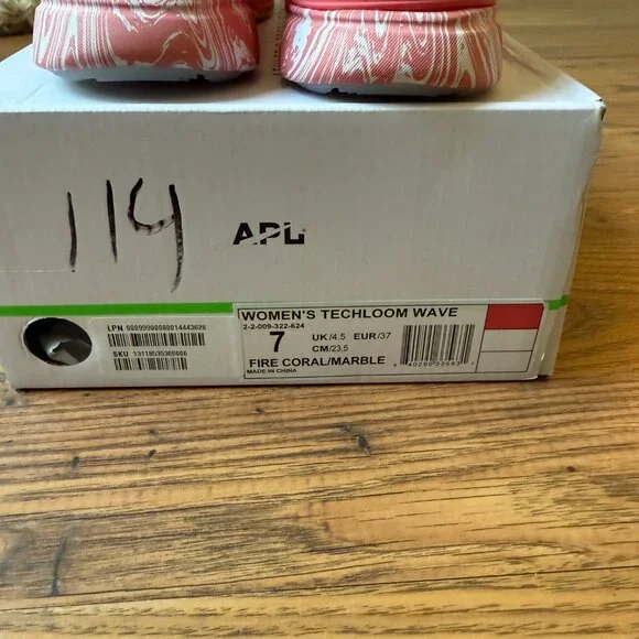 APL Techloom Wave Fire Coral Marble NEW with Box Size 7 - Picture 9 of 15